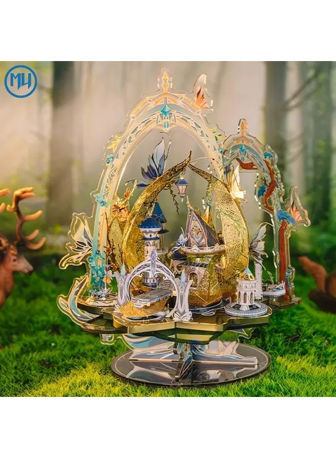 Elf Carriage 3D Metal Puzzle DIY Model Kit With Stand For Adults Birthday Gift - Image 4